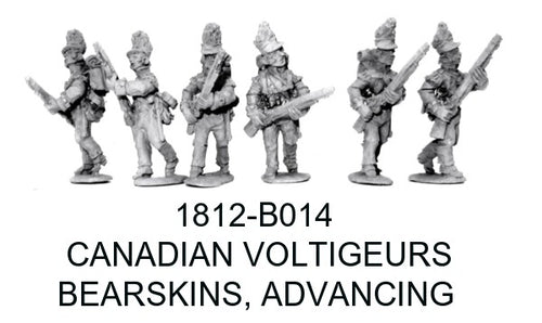 Canadian Voltigeurs, Bearskins, Advancing