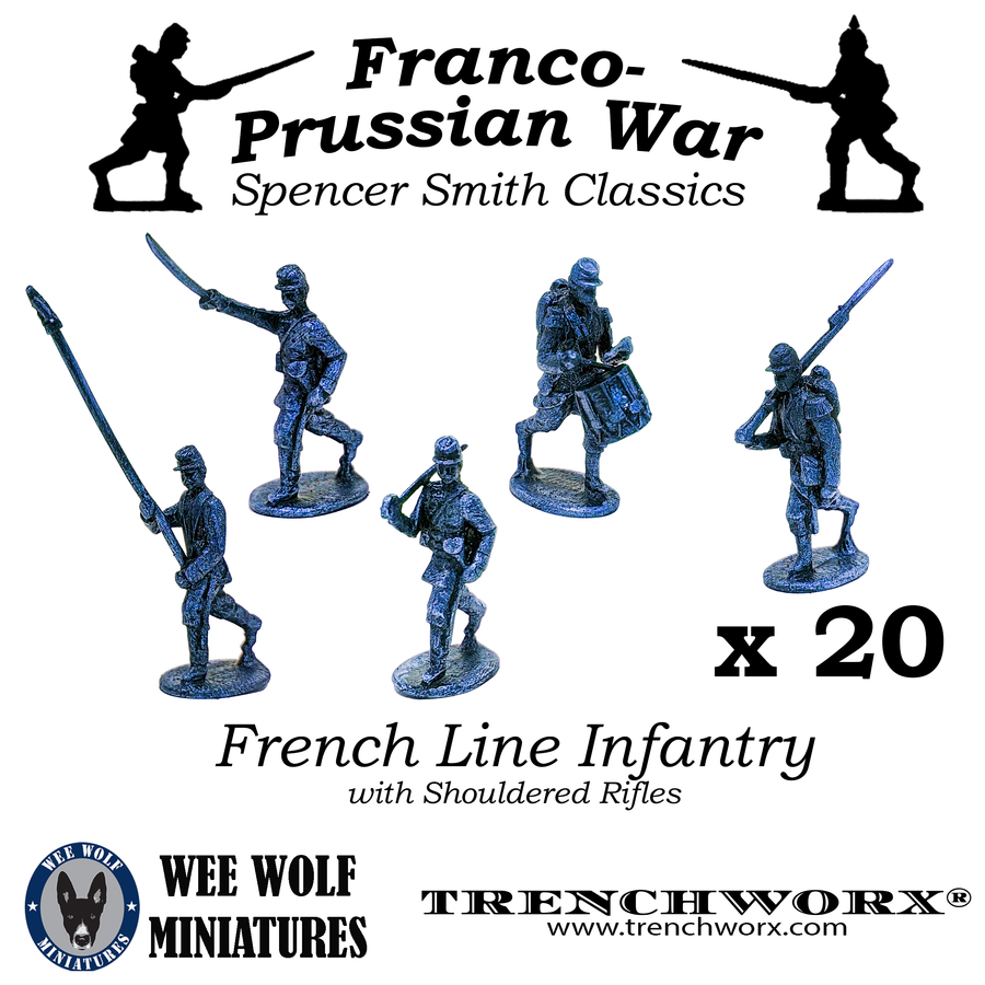 French Line Infantry w/ Shouldered Rifles – Wee Wolf Miniatures